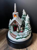 Vintage kerst kerk speelt muziek, lichtjes, Diversen, Ophalen of Verzenden, Zo goed als nieuw