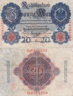 Duitsland 20 Mark 1914 P46 VF, Postzegels en Munten, Bankbiljetten | Europa | Niet-Eurobiljetten, Ophalen of Verzenden, Duitsland