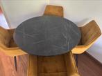 Ikea eettafel zwart marmerpatroon, 105 cm, Huis en Inrichting, Tafels | Eettafels, Ophalen, Zo goed als nieuw, Rond, 100 tot 150 cm