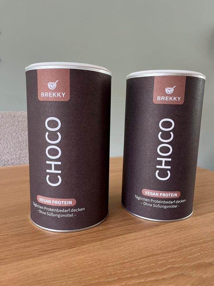 Twee nieuwe potten Brekky (bowl) Choco Vegan Proteïnepoeder, Sport en Fitness, Gezondheidsproducten en Wellness, Nieuw, Poeder of Drank
