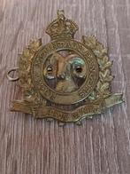 Canadese cap badge Rocky Mountain Rangers., Ophalen of Verzenden, Landmacht, Engeland, Embleem of Badge