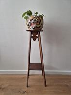 Antieke vintage plantentafel plantenkruk bijzettafel, Huis en Inrichting, Krukjes, Ophalen of Verzenden, Gebruikt, Hout