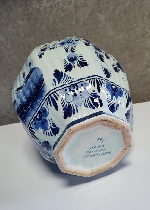 Handgeschilderde Delfts Blauwe antieke vaas / pot, Antiek en Kunst, Antiek | Vazen, Verzenden