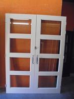 Openslaande binnendeuren met glas, 166 x 230,5 (nr. IJS140A), Doe-het-zelf en Verbouw, Deuren en Horren, Ophalen, Binnendeur, Zo goed als nieuw