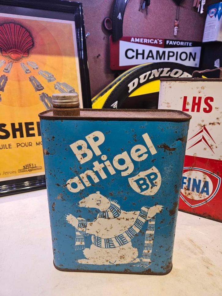 BP Olieblik Antivries ijsbeer Antigel Vintage, Auto diversen, Auto-accessoires, Ophalen of Verzenden