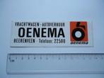 sticker oud OENEMA Heerenveen vrachtwagen truck vrachtauto r, Verzenden, Zo goed als nieuw, Bedrijf of Vereniging