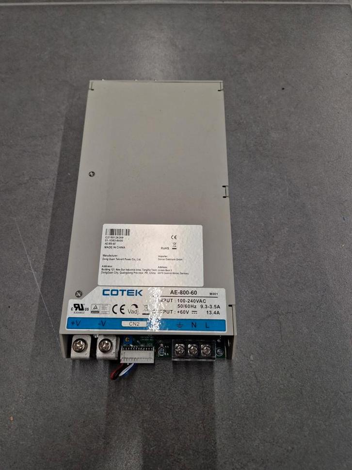 Cotek AE 800-60 SMPSU Voeding 60V 13.4A 800W, Hobby en Vrije tijd, Elektronica-componenten, Ophalen of Verzenden