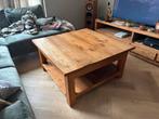Massief houten teak salon tafel! MOET SNEL WEG!, Ophalen, Vierkant, Minder dan 50 cm, 100 tot 150 cm