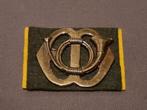 Oud baretembleem Garde Jagers (oogjes en splitpen), Verzamelen, Ophalen of Verzenden, Landmacht, Nederland, Embleem of Badge