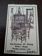 Suikerzakje Café Restaurant Fr. Luning Ruinen, Ophalen of Verzenden