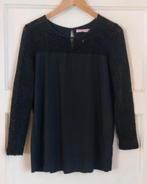 Mooie zwarte travelstof blouse van Studio Anneloes maat 38, Maat 38/40 (M), Studio Anneloes, Zwart, Ophalen of Verzenden