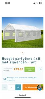 Partytent 8x4 met voor- en zijkanten compleet., Tuin en Terras, Partytenten, Ophalen of Verzenden, Zo goed als nieuw, Minder dan 5 meter