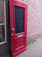 hardhouten voordeur met rooster, Doe-het-zelf en Verbouw, Deuren en Horren, Ophalen, Gebruikt, 80 tot 100 cm, Buitendeur