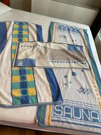 Vintage badhandoek handdoek sauna set van 3, Ophalen of Verzenden, Zo goed als nieuw, Overige typen