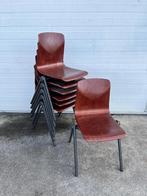 7 stuks Pagholz galvanitas S22 look school stoel vintage, Huis en Inrichting, Stoelen, Ophalen, Bruin, Zo goed als nieuw, Vijf, Zes of meer stoelen