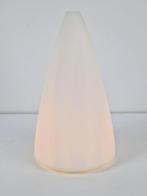 Vintage frosted wit glas kegel tafellamp 1969 mid century, Huis en Inrichting, Minder dan 50 cm, Glas, Gebruikt, Vintage