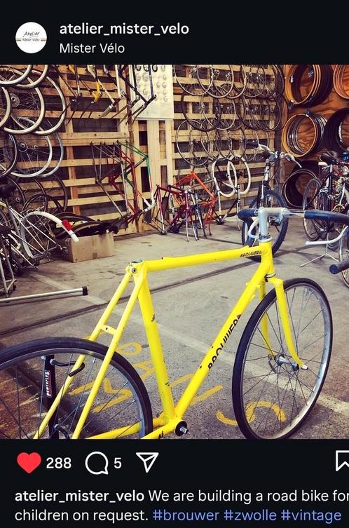 Vintage retro Brouwer racefiets- kind, Fietsen en Brommers, Fietsen | Racefietsen, Zo goed als nieuw, Overige merken, 10 tot 15 versnellingen