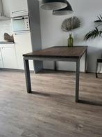 Eettafel hardhout met staal frame, Huis en Inrichting, Ophalen, 200 cm of meer, 50 tot 100 cm, Zo goed als nieuw