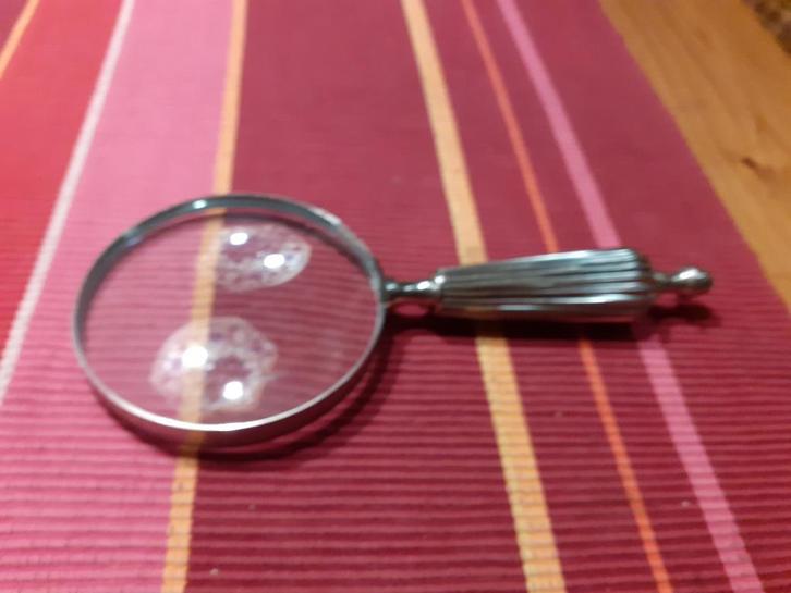 Vintage Loep met Zilveren Handvat, Hobby en Vrije tijd, Vergrootglazen, Loepen en Loeplampen, Gebruikt, Vergrootglas of Loep, Ophalen of Verzenden