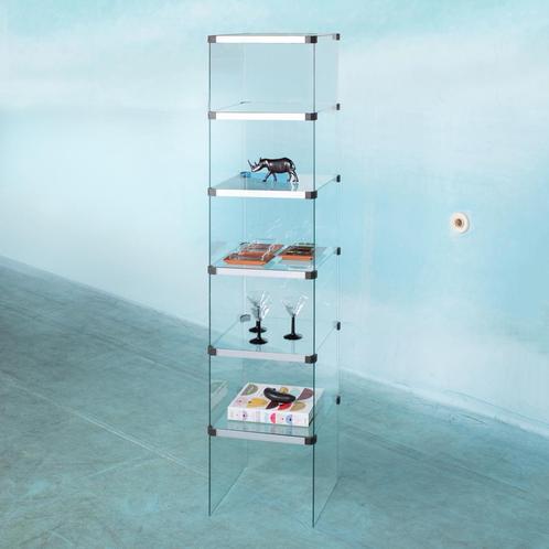 Minimalist design vitrinekast l ghost wandmeubel 80s, Huis en Inrichting, Kasten | Vitrinekasten, Gebruikt, Met plank(en), Glas
