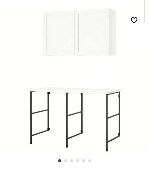 Ikea Ehnet Wasmachine Ombouw Bureau + Kastjes, Huis en Inrichting, Woonaccessoires | Kapstokken, Zo goed als nieuw, Overige typen