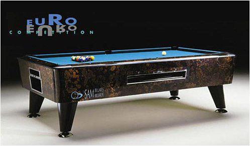 Sam Eurocompetition 9 ft pooltafel muntinworp poolbiljart, Sport en Fitness, Biljarten en Poolen, Zo goed als nieuw, Pooltafel