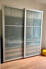 PAX Schuifdeuren paar aluminium/melkglas 200x236 cm, Ophalen, Gebruikt, 200 cm of meer, 150 tot 200 cm