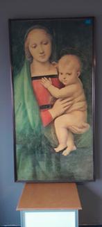 Maria met kind, aluminium lijst, Antiek en Kunst, Kunst | Schilderijen | Klassiek, Ophalen of Verzenden