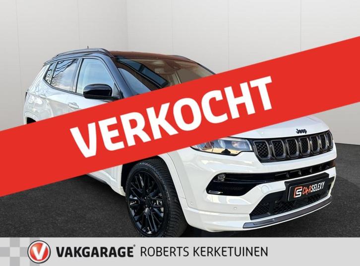 Jeep Compass 4xe 240 Plug In Hybride S Leder Winterpack All, Auto's, Jeep, Bedrijf, Compass, ABS, Achteruitrijcamera, Adaptive Cruise Control