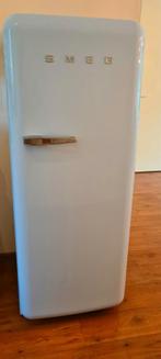 Smeg babyblauwe koelkast met vriesvakje, Ophalen, 200 liter of meer, 140 tot 160 cm, 45 tot 60 cm