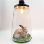 SALE Kinderkamerlamp Glazen hanglamp Konijn of Eekhoorn, Ophalen of Verzenden, Nieuw, Lamp