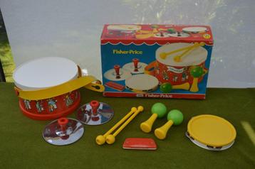 Vintage Fisher Price Marching Band #921/ trommel+instrumente