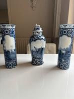 Delfts kastel 3 delig met koeien, Ophalen of Verzenden