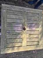 Engelse teakhouten tuintafel met twee zijstukken, Ophalen of Verzenden, Gebruikt, Rechthoekig, Hout