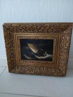 Gesigneerd olieverf schilderij met lijst, Ophalen of Verzenden