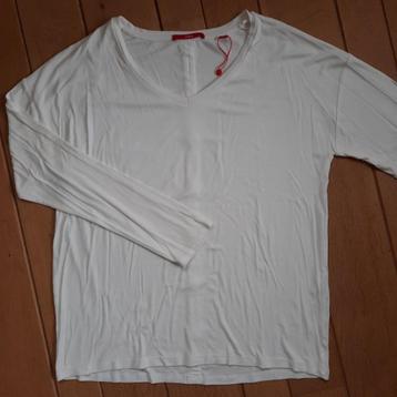 s.Oliver t-shirt lange mouw ecru met knopen rug maat 38 - nw beschikbaar voor biedingen