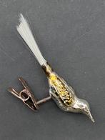 Vintage oude glazen kerst vogel op knijper clip on kerstbal, Diversen, Kerst, Verzenden