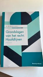 M. de Blois - Grondslagen van het recht: Hoofdlijnen, Ophalen of Verzenden, Zo goed als nieuw, M. de Blois