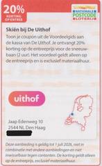 Skiën bij De Uithof. 20% korting Postcodeloterij kortingsbon, Drie personen of meer, Kortingskaart