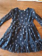Zwarte stippen glitter jurk Hema, maat 110/116, Ophalen, Gebruikt, Meisje, Jurk of Rok
