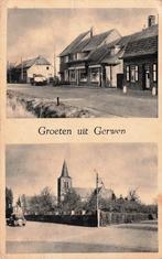 V274 Gerwen gem. Nuenen Groeten uit 2 luik Bakkerij Slagerij, Verzamelen, Ansichtkaarten | Nederland, Ophalen of Verzenden, Gelopen