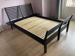 IKEA bedframe en verstelbare bodem, Huis en Inrichting, Slaapkamer | Bedden, Ophalen, Gebruikt, Zwart, 140 cm