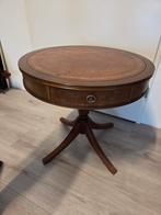 Antieke zgn drum tafel, Ophalen, Gebruikt, Rond, 60 cm of meer