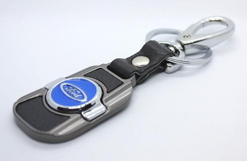 Ford Sleutelhanger | Leer, Metaal | Karabijnsluiting | Ford, Verzamelen, Sleutelhangers, Nieuw, Merk, Ophalen of Verzenden