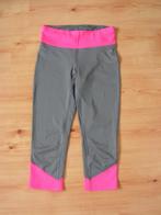 Grijze sportbroek met neonroze accenten maat S., Overige typen, Ophalen of Verzenden, Maat 36 (S), Grijs