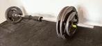Barbell set, tot 60 kg, Sport en Fitness, Fitnessmaterialen, Ophalen, Zo goed als nieuw, Rug, Halterset