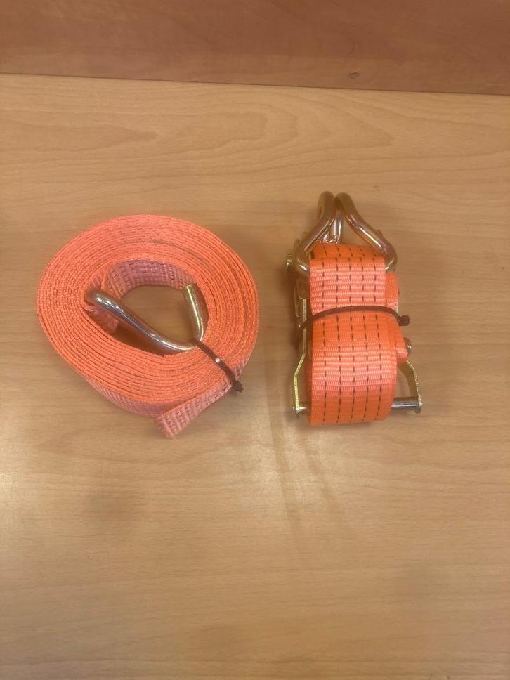 Spanband + ratel (set) 5 meter, Auto diversen, Aanhangwagen-onderdelen, Zo goed als nieuw, Ophalen of Verzenden
