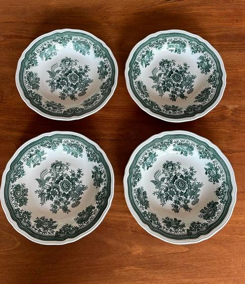 4 Villeroy & Boch Fasan diepe borden groen, Huis en Inrichting, Keuken | Servies, Zo goed als nieuw, Bord(en), Overige stijlen