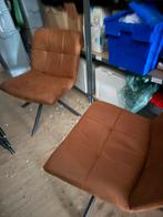 Fauteuil 2 stuks cognac kleur, Huis en Inrichting, Fauteuils, Ophalen, Zo goed als nieuw, 75 tot 100 cm