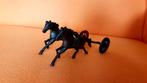 Twee paarden met wagen brons of koper? Antiek, Antiek en Kunst, Ophalen of Verzenden